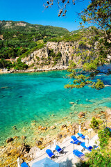 Fototapeta Paleokastritsa beach on Korfu, Greece obraz