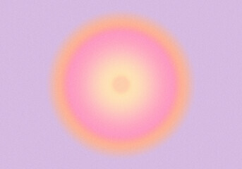 Blurred round circle gradient background with grain texture. Pink and orange colors. - obrazy, fototapety, plakaty