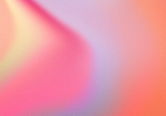 Blurred gradient background with grain texture. Pink and orange colors. - obrazy, fototapety, plakaty