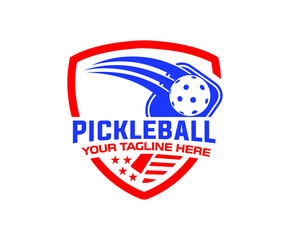 pickleball logo with usa flags