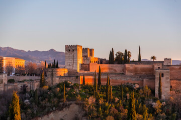 Alhambra Palace in Granada, Andalusia, Spain - obrazy, fototapety, plakaty