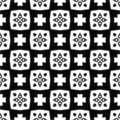 seamless pattern.Simple stylish abstract geometric background. Monochrome image. Black and white color. Design for decor, prints, textile.Design element for prints. 