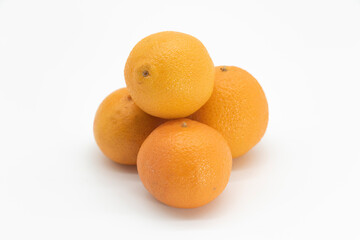 group of Tangerine or kamala on white background.