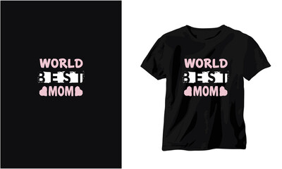 Best Mom ever vector illustration - Inspirational lettering Calligraphy for Mother's Day t-shirt print, card, poster, mug, gift card design, and much more.