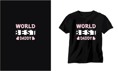 world best dad, papa, daddy vector illustration Inspirational lettering Calligraphy for Father's Day t-shirt print, card, poster, mug, gift card design, and much more.