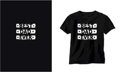 Best dad ever vector illustration - Inspirational lettering Calligraphy for Father's Day t-shirt print, card, poster, mug, gift card design, and much more.