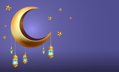 ramadan kareem banner background design illustration