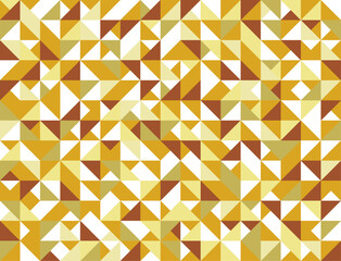 Vector colorful geometric background. Seamless triangles pattern. Yellow and brown vintage style banner. Geometric creative template