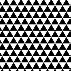 Abstract geometric triangles background. Triangular pattern. Minimalist wallpaper vector design. Black triangles pattern on white empty background