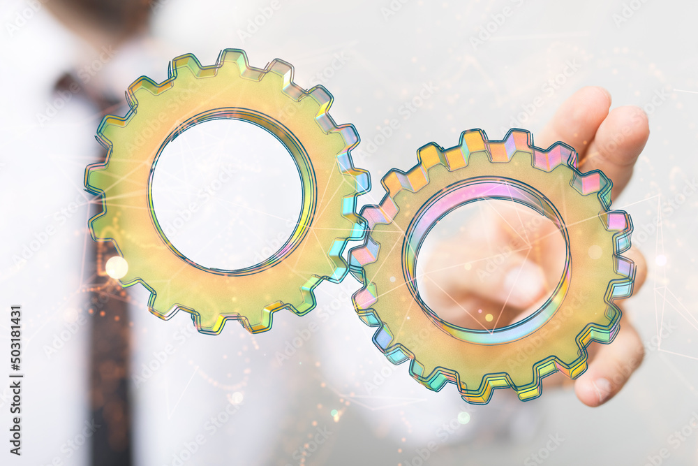 Poster engineering and design image gears