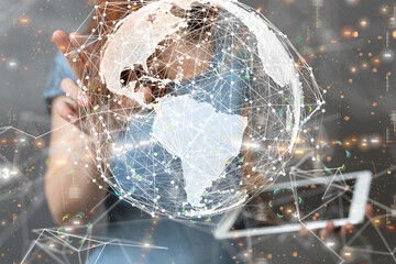 Business intelligence analyst dashboard on virtual