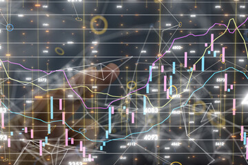 stock market graph business digital
