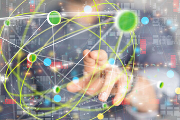 Business intelligence analyst dashboard on virtual