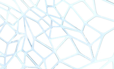 Global network. Blockchain. 3D illustration. Neural networks and artificial intelligence. Abstract