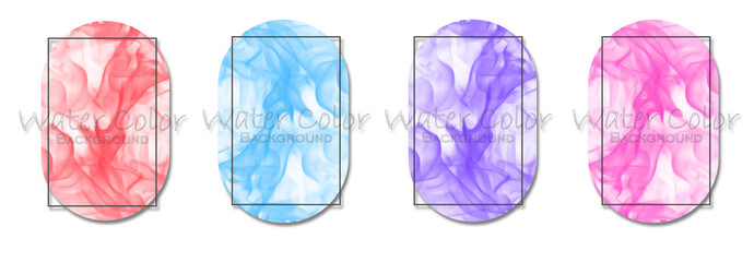 collection of watercolor backgrounds, with various colors, suitable for wedding covers, celebrations, invitations, etc.