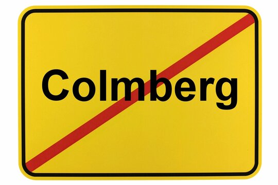 Illustration eines Ortsschildes von Markt Colmberg in Bayern