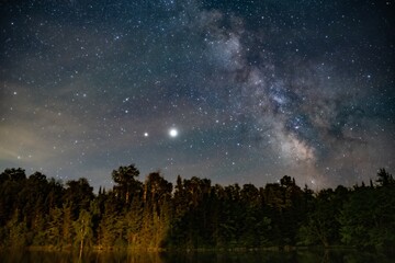 Fototapeta na wymiar starry Milky Way night sky in New York State