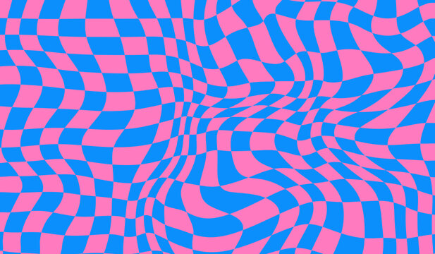 Hand drawn colorful retro style groovy psychedelic background