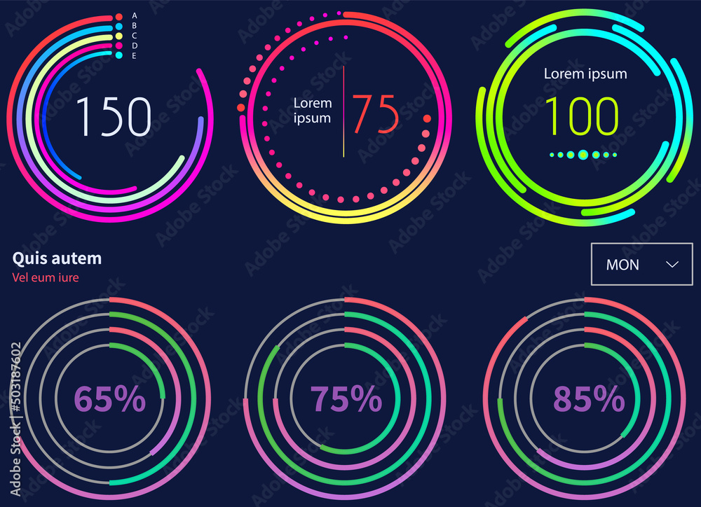 Poster infographic chart vector template. annual statistics curve graph design. market data diagrams. graph