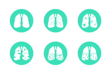 Lungs icon illustration for medical design. vector icons.