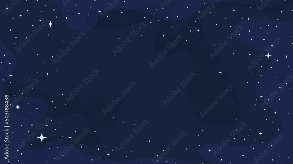 Wall mural outer space. cosmos with stars background with copy space, deep space vector illustration