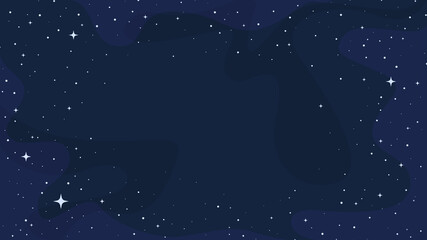 Outer space. Cosmos with stars background with copy space, deep space vector illustration © WinWin