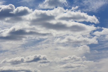 Blue spring sky with white clouds