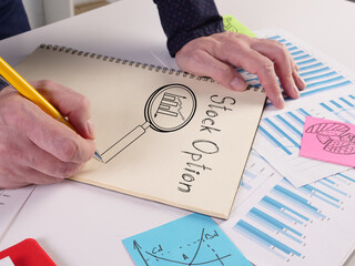 Stock Option is shown using the text