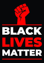 Black Lives Matter Text Illustration