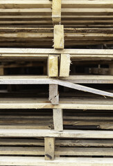 Construction wooden pallet