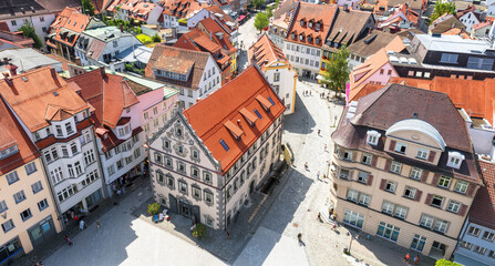 Aerial view of Ravensburg, Baden-Wurttemberg, Germany, Europe