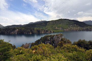 Fototapeta na wymiar The lago Machonico, Road of the Seven Lakes, Argentina.