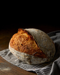 Sourdough Bread on Wooden Table