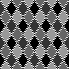 Diamonds. Rhombuses background. Lozenges wallpaper. Polygons backdrop. Mosaic motif. Tiles illustration. Geometrical pattern. Flooring image. Digital paper design, textile print. Seamless abstract.