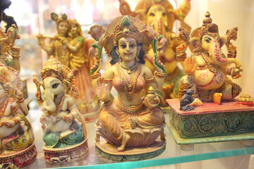 Goddess Saraswati marble idol in display for sale