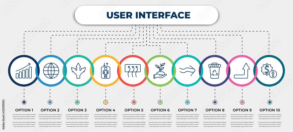 Poster vector infographic template with icons and 10 options or steps. infographic for user interface conce