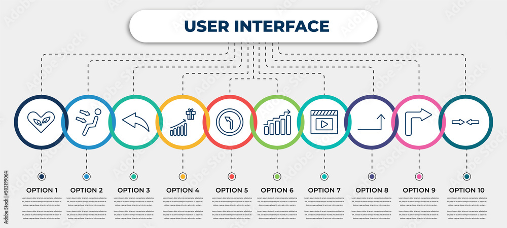 Poster vector infographic template with icons and 10 options or steps. infographic for user interface conce
