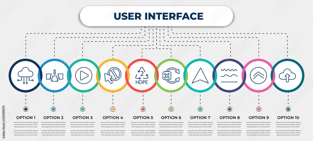 Poster vector infographic template with icons and 10 options or steps. infographic for user interface conce