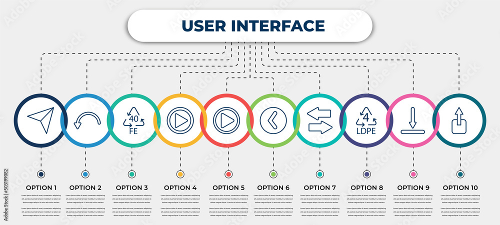 Poster vector infographic template with icons and 10 options or steps. infographic for user interface conce