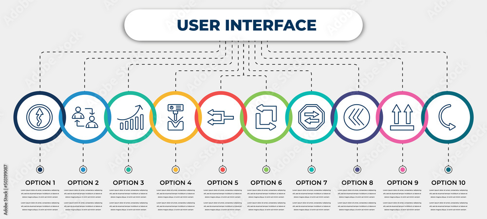 Poster vector infographic template with icons and 10 options or steps. infographic for user interface conce