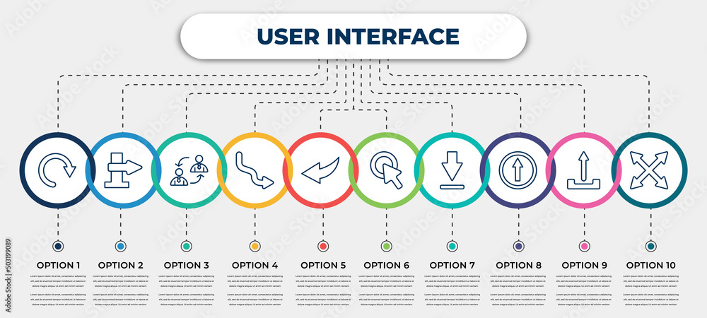 Poster vector infographic template with icons and 10 options or steps. infographic for user interface conce
