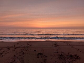 sunset at the beach