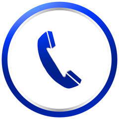 Contact, Telephone Icon 3D Illustration