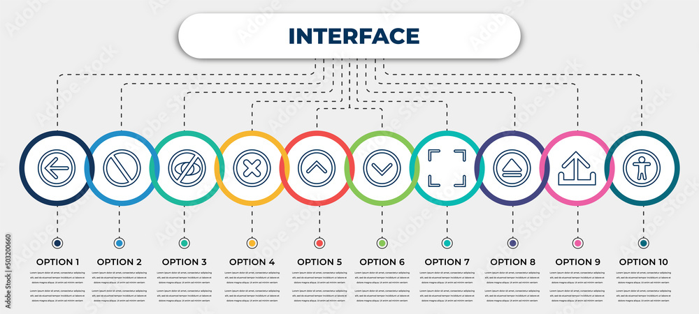 Poster vector infographic template with icons and 10 options or steps. infographic for interface concept. i