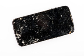 broken smartphone screen