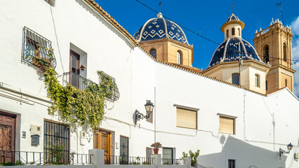 Fototapeta na wymiar Church in the village of Altea, Spain