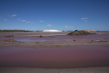 Fototapeta na wymiar red salt lake