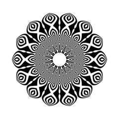 Abstract decorative geometric circle pattern.