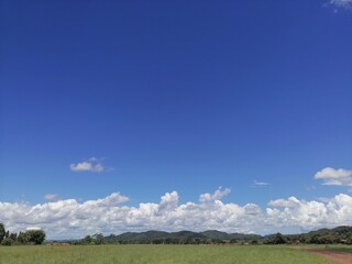 field and blue sky
