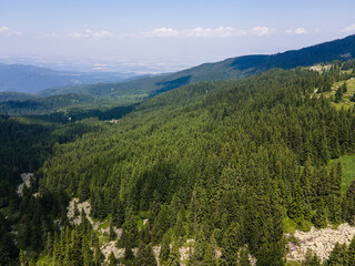 Aerial view of Konyarnika area at Vitosha Mountain, Bulgaria